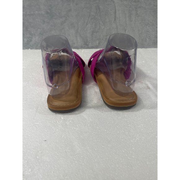 Old Navy womens size 8 Pink Linen Cross Strap Sandals - Picture 13 of 16